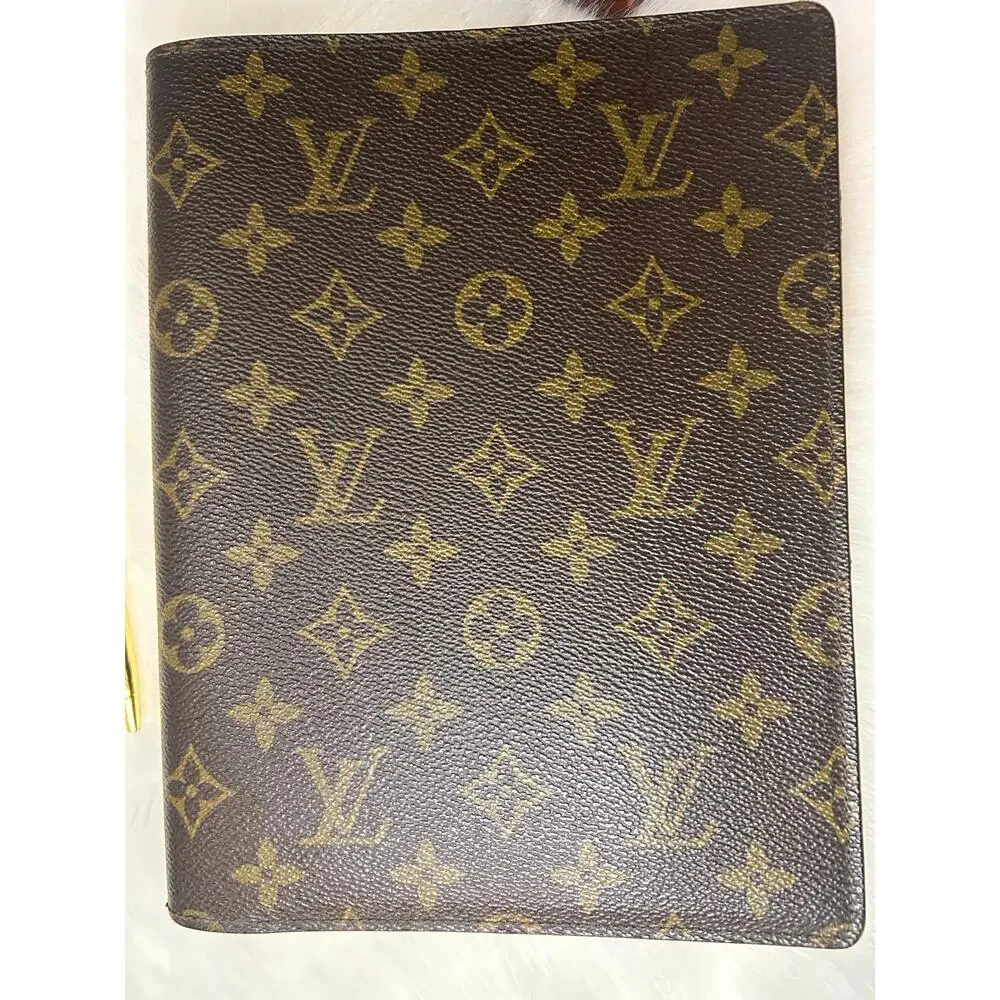 Authentic 70s Vintage Louis Vuitton Monogram A5 Desk Agenda Cover (predate code) - Picture 3 of 15